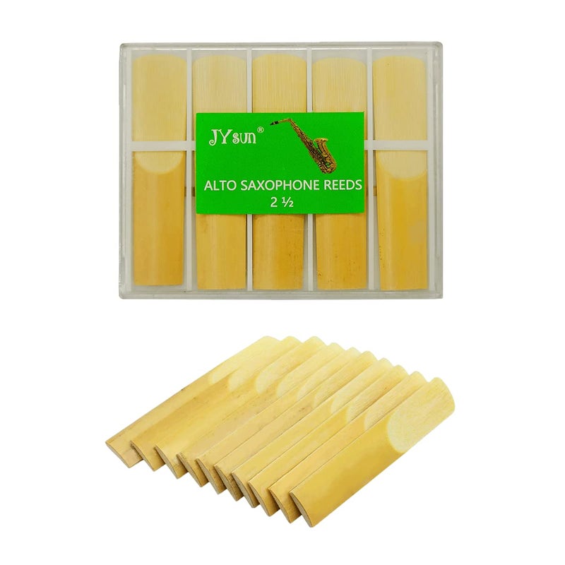 JYsun Alto Saxophone Mouthpiece Kit and 10pcs 2.5 Sax Reeds,Strap - Image 4
